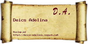 Deics Adelina névjegykártya